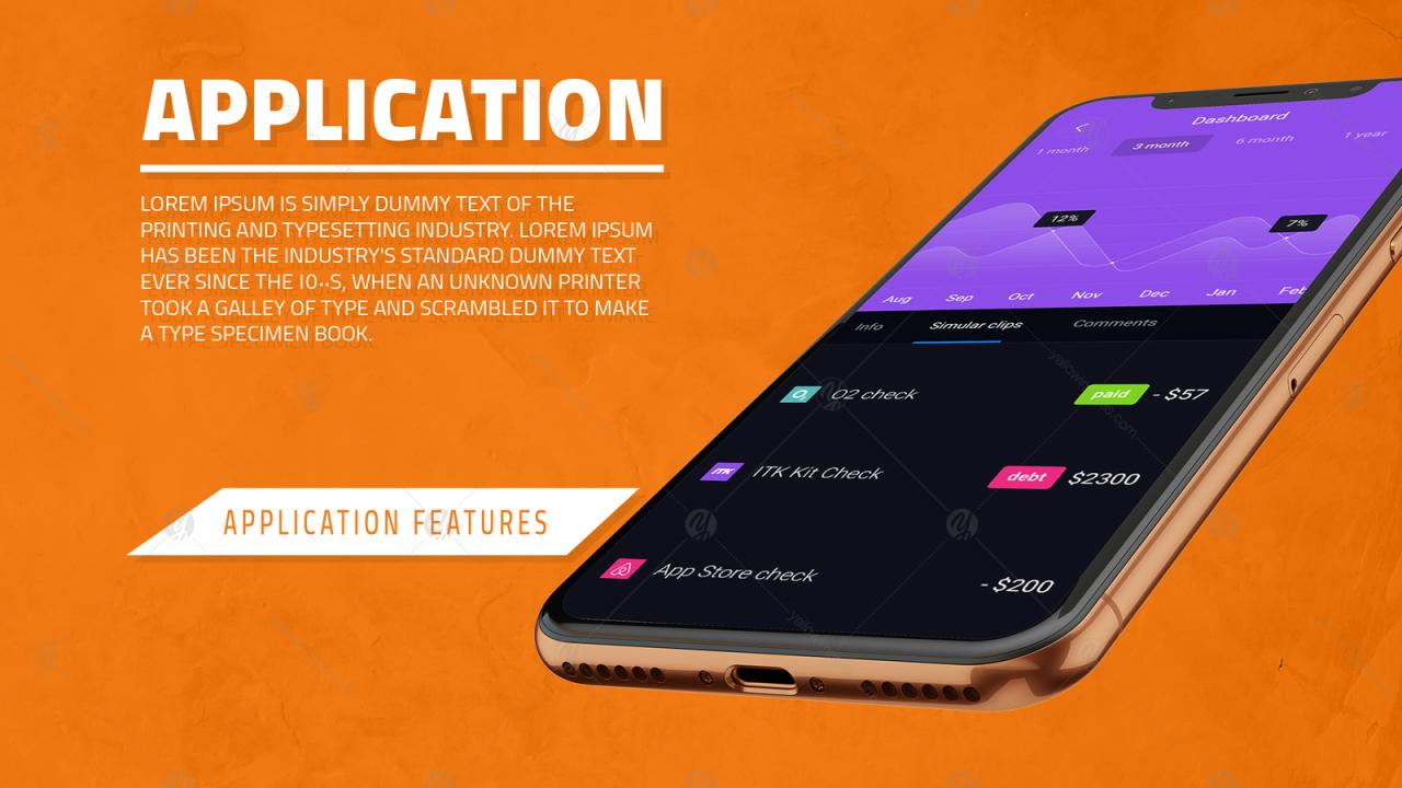 iPhone X App Promotion on Yellow Images Creative Store